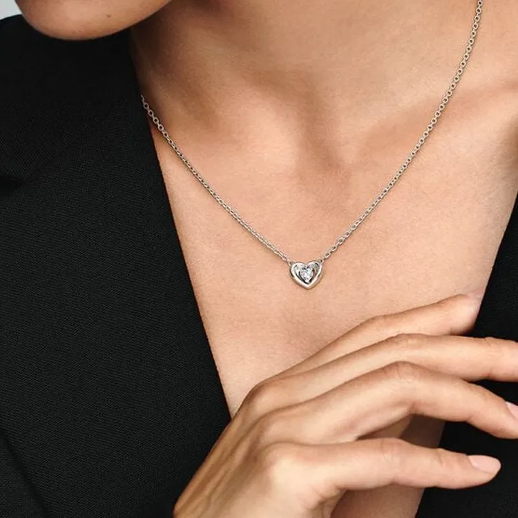 Pandora MOMENTS 925 Sterling Silver Necklaces Women's-2