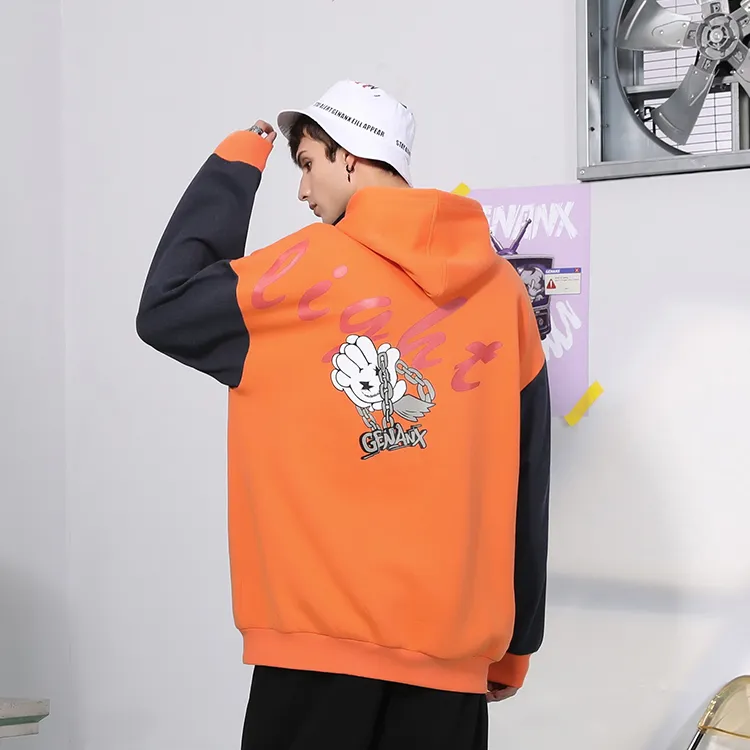 GENANX Sweatshirts Unisex Orange-2