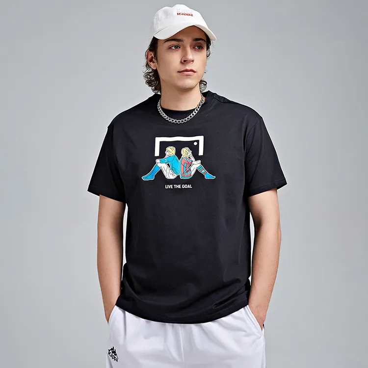 Kappa x Goalstudio Crew Neck Fitted Straight Short Sleeved T Shirt Unisex-6
