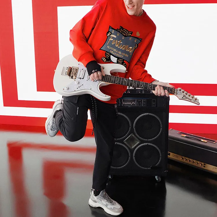 FILA Co branded Year Of The Tiger Collection Sweatshirts Unisex Legend Red-3
