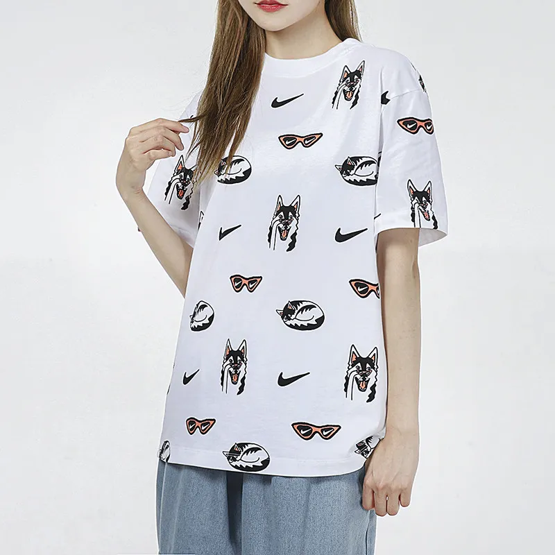 Nike Drop Shoulder Sleeve T Shirt Women's White-3