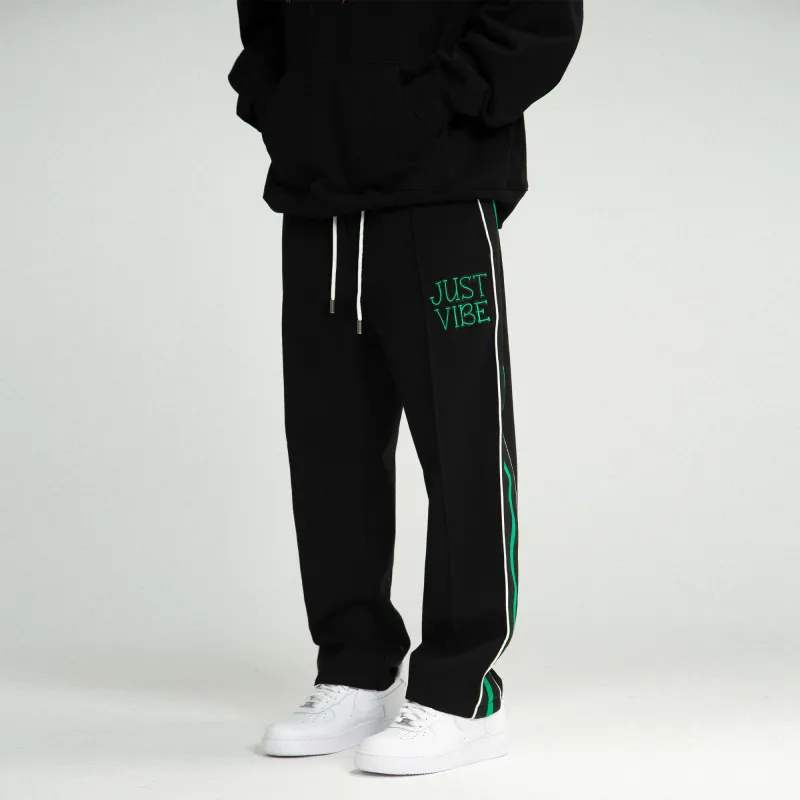 JUST VIBE Casual Pants Unisex Black-7