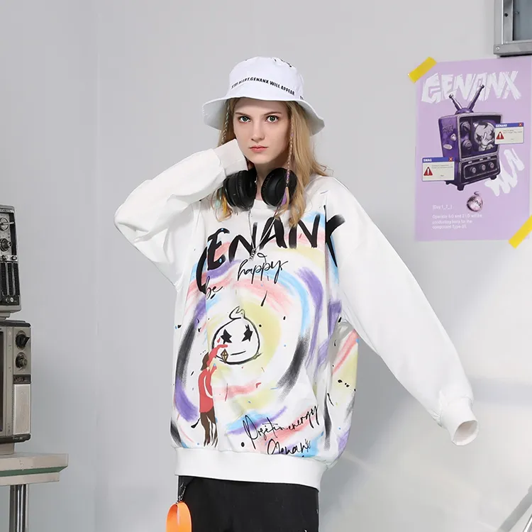 GENANX Crew Neck Loose Fit Regular Sweatshirt Unisex-9