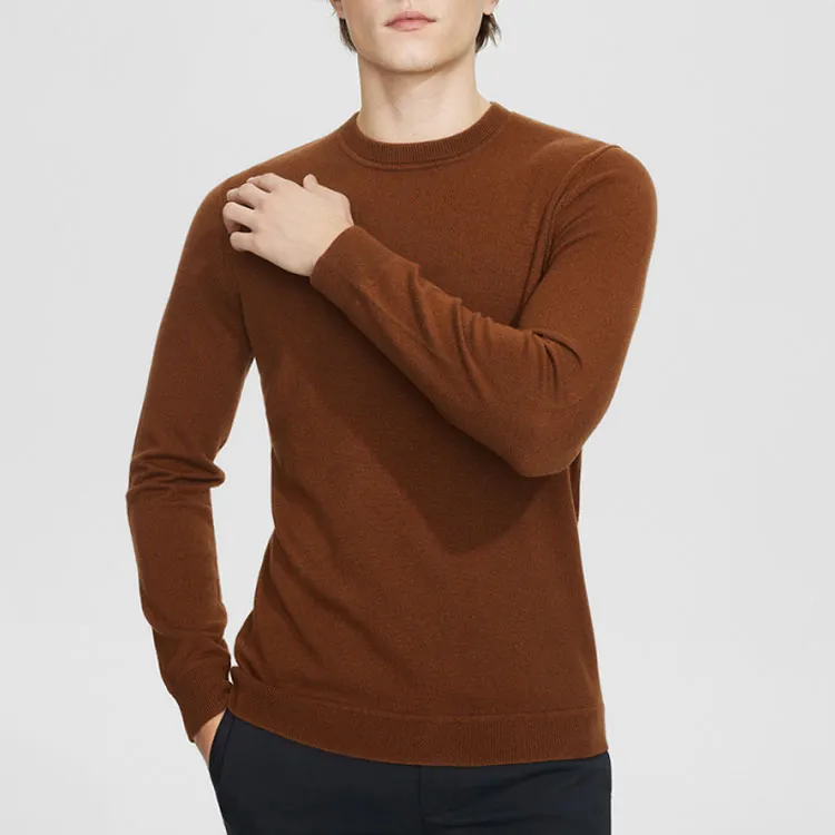 THEORY Cashmere Sweaters Men Red Brown-3