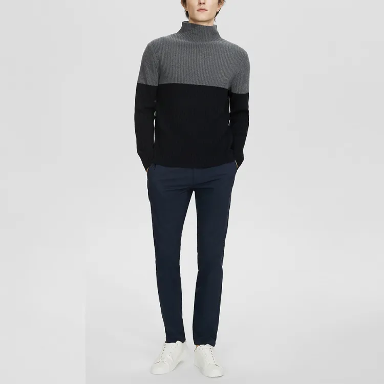 THEORY Cashmere Sweaters Men Black Gray Mixed Color 093-1