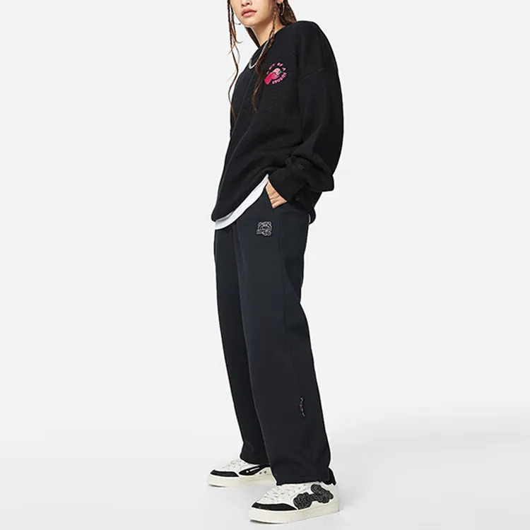 Disney X LINING Toy Story Series Knitted Sweatpants Women's Black-3