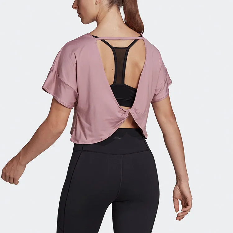Adidas T Shirt Women's Purple Pink-1