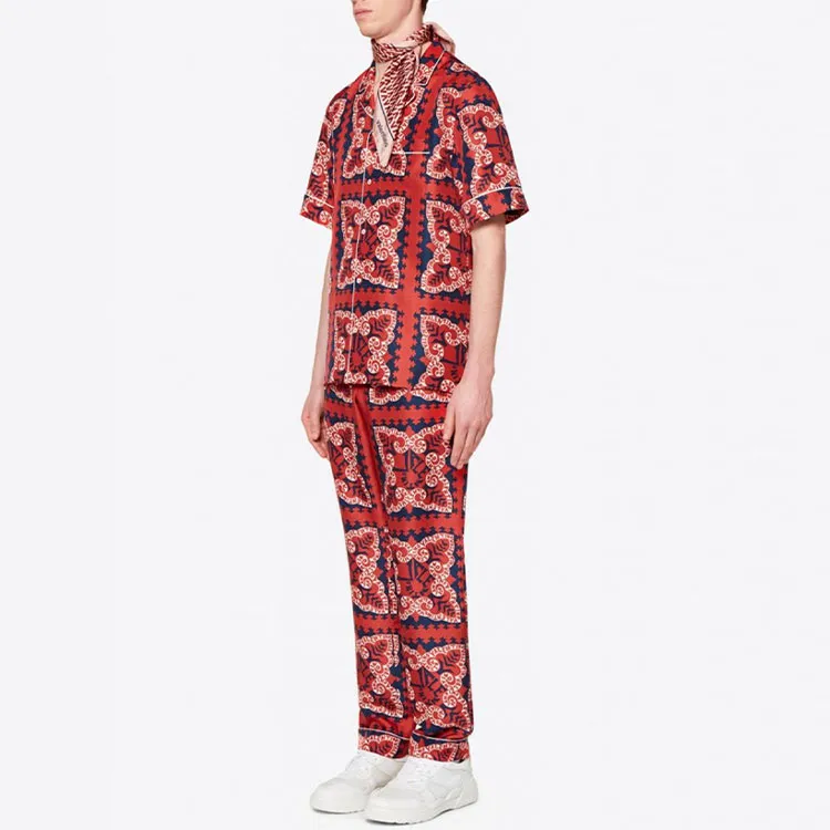Valentino Knitted Sweatpants Men Red-4