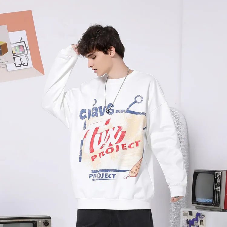 TVX Crew Neck Loose Fit Regular Sweatshirt Unisex White-4