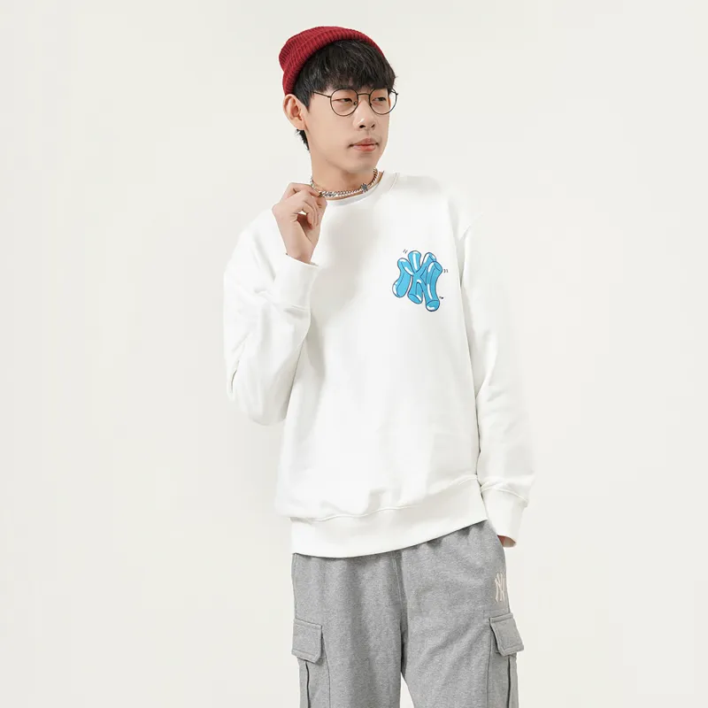 MLB New York Yankees Sweatshirts Unisex Ivory White-3