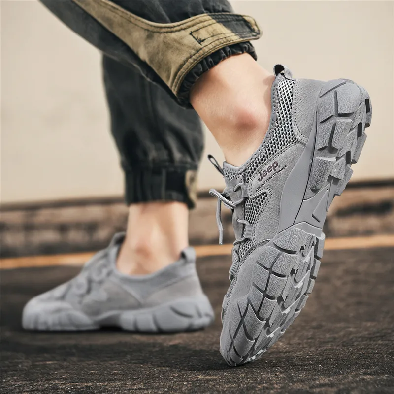 Jeep Hiking / Trekking Shoes Men Low Top Gray-5