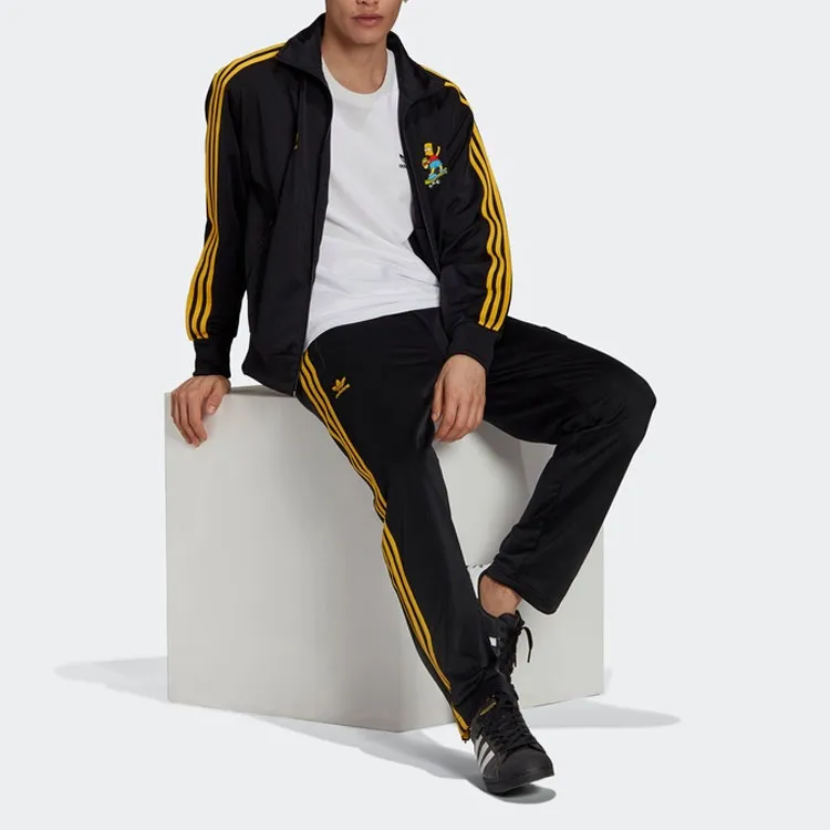 Adidas Originals Simpson Co branded Knitted Sweatpants Men's Black-5