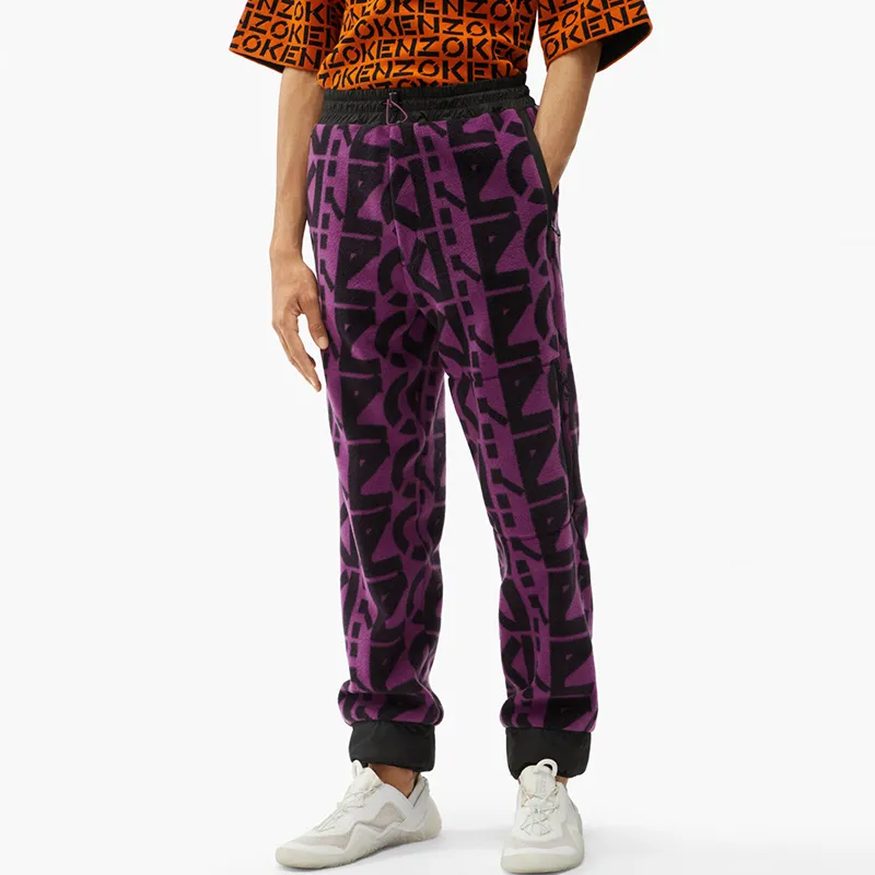 KENZO SPORT Knitted Sweatpants Men Purple-4