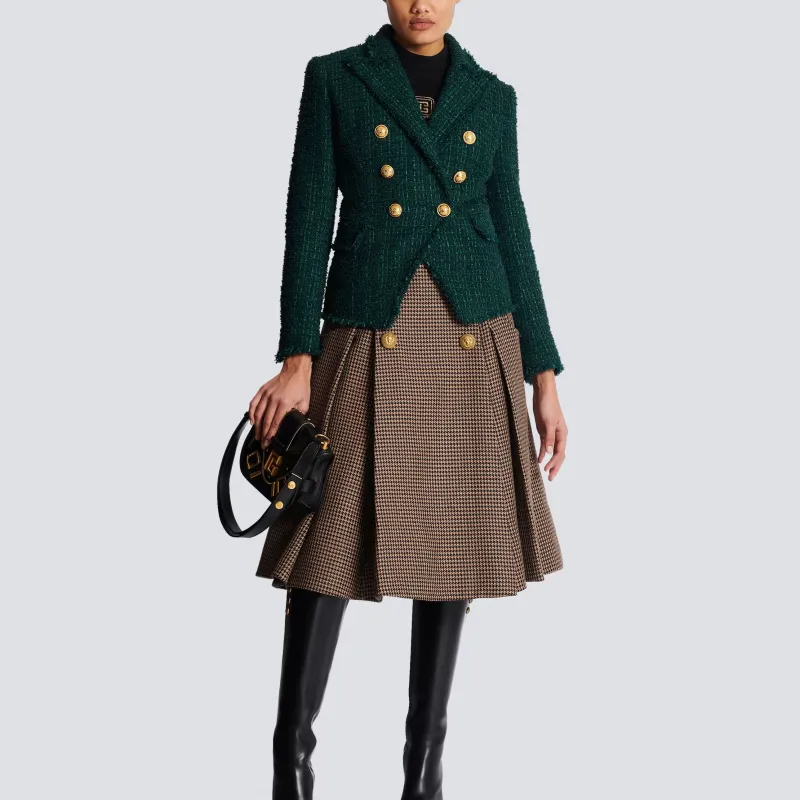 BALMAIN Double Breasted Tweed Jacket-1