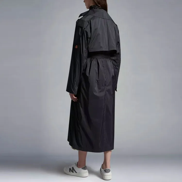 Moncler Trench Coats Women's Black-2