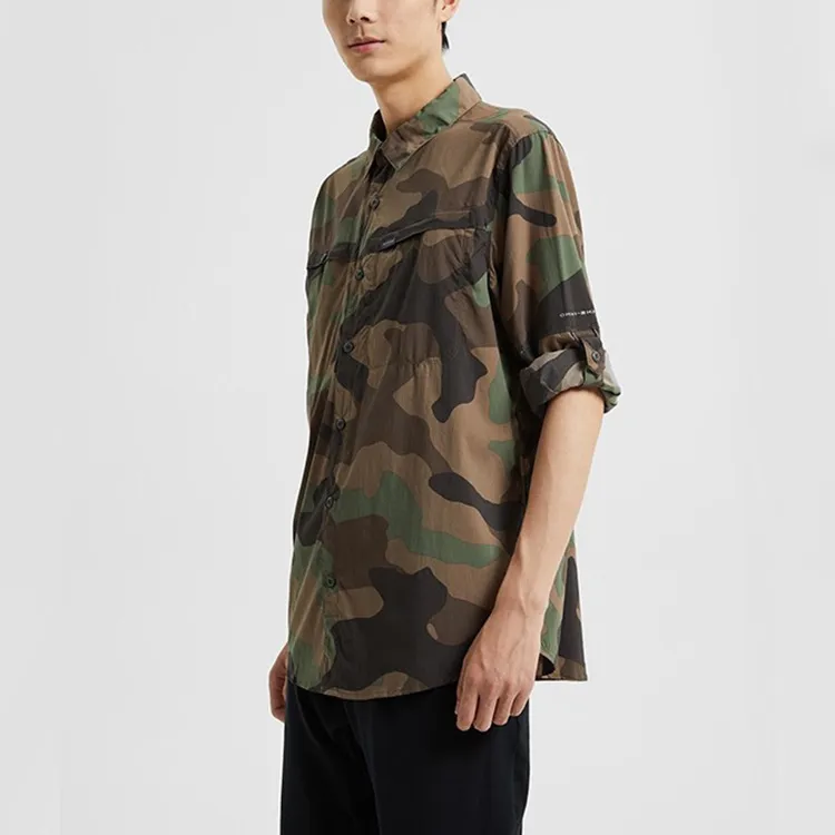 Columbia Shirts Men Green Camouflage-4