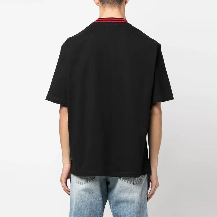 DIESEL Logo embroidered Cotton T shirt-2