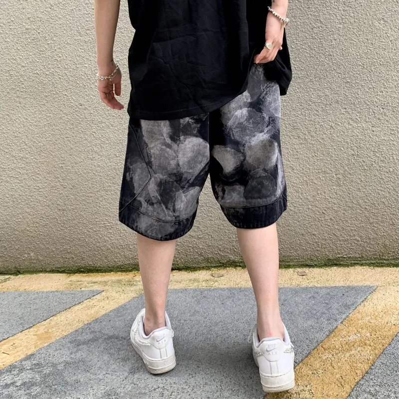A11SLAVE Loose Fit Shorts Unisex Black Gray Color-5