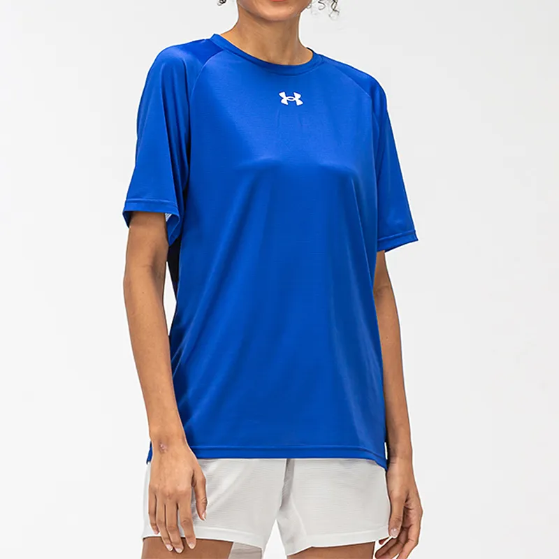 Under Armour Crew Neck Fitted Straight Short-Sleeved T-Shirt Unisex Royal Blue-4