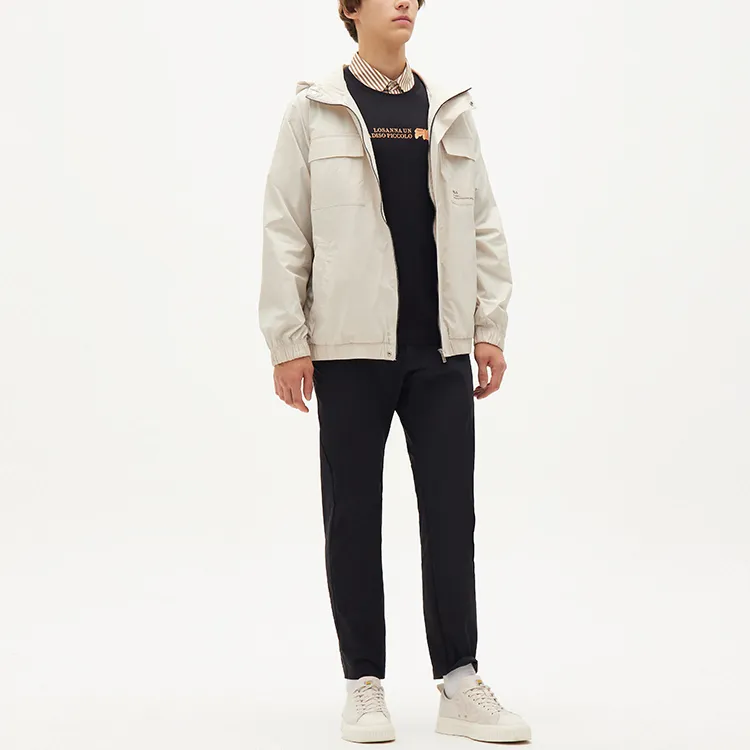 FILA Jackets Men White Birch Gray-2