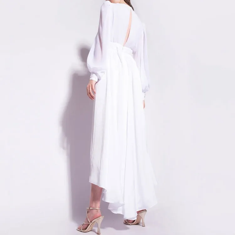 PINKO Long Sleeved Dresses Women's White-3