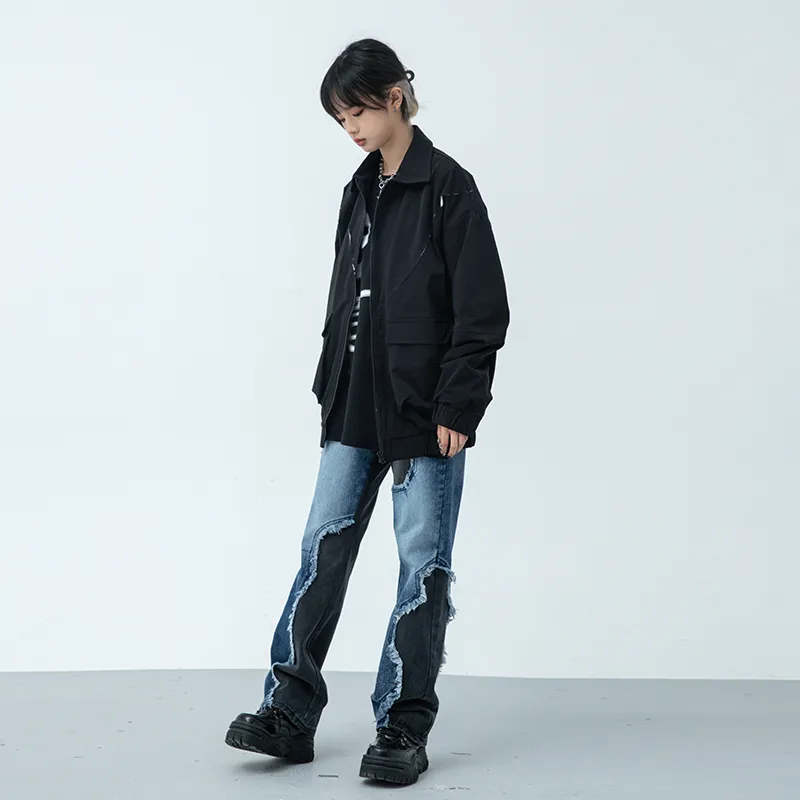 XINYINSU Coach Jacket Spring Autumn And Winter Unisex Black-7