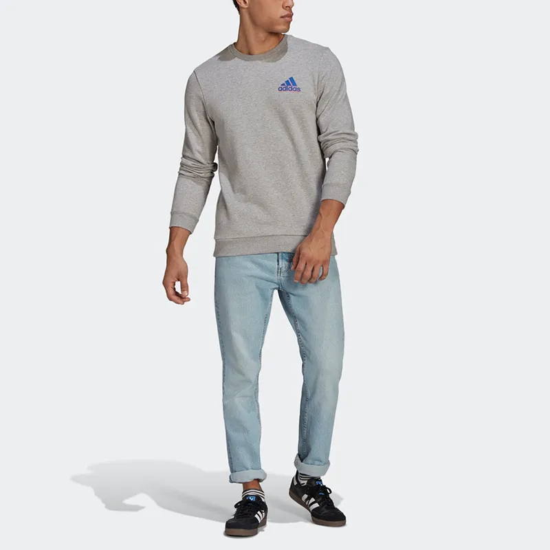 Adidas Sweatshirts Men Medium Heather Gray-1