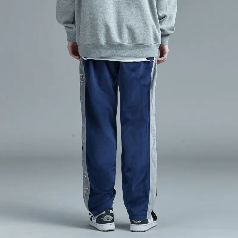 Guuka Knitted Sweatpants Unisex Navy Blue-4