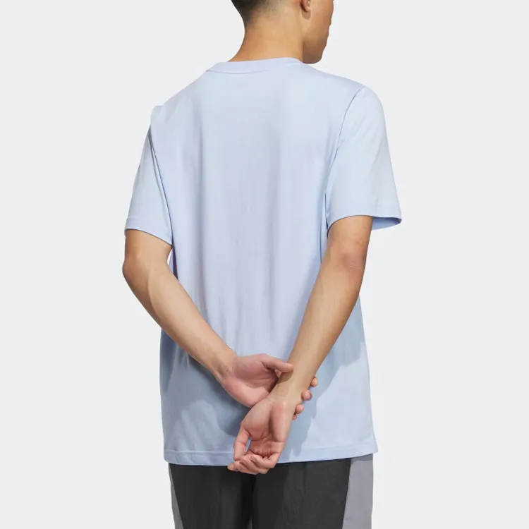 Adidas Neo Set-in Sleeve T-Shirt Men's Blue-2