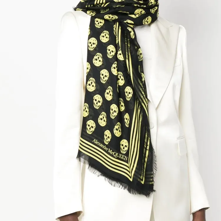 Alexander McQueen Biker Skull Scarf-1