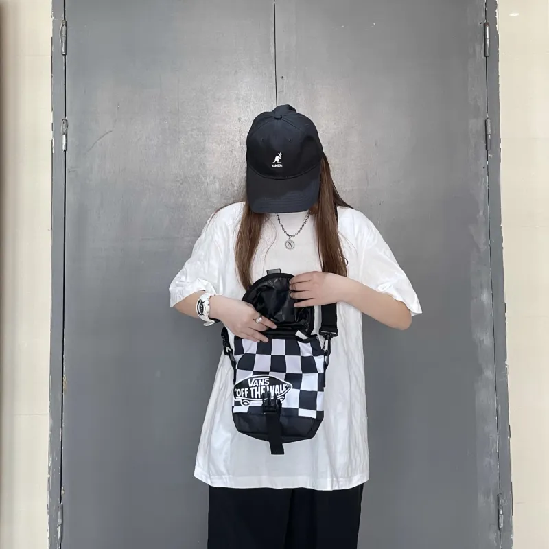 Vans Polyester Crossbody Bag Regular Unisex Black White-2