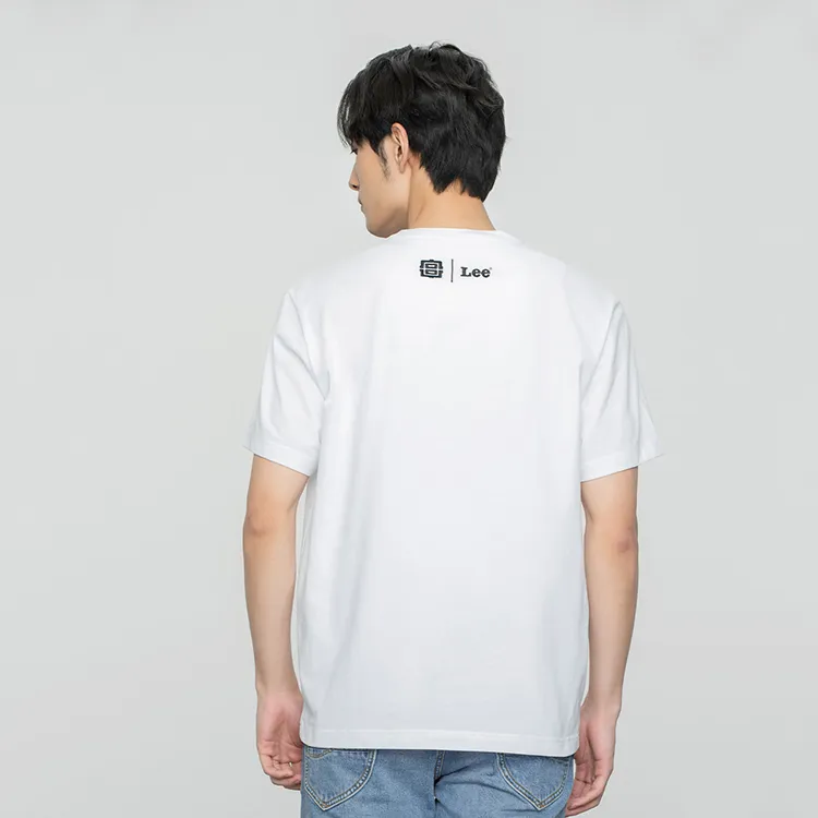 Lee SS22 Straight T-Shirt Men's White-3
