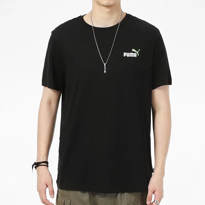PUMA ESS T Shirts Men Black-4