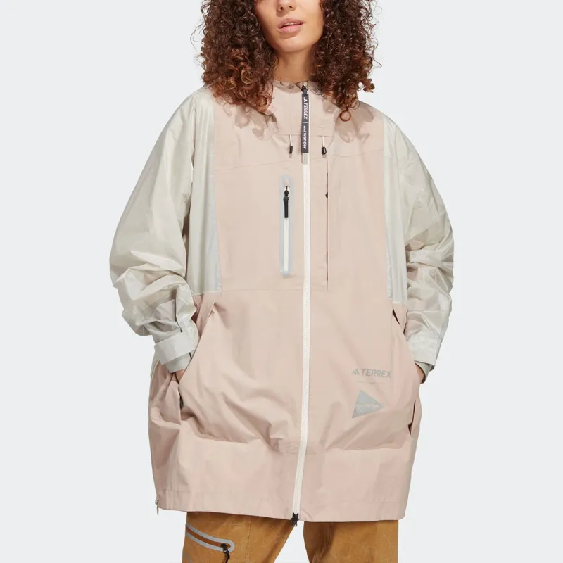 And Wander X Adidas TERREX X And Wander Windbreaker Jackets Women's Gray Pink-2