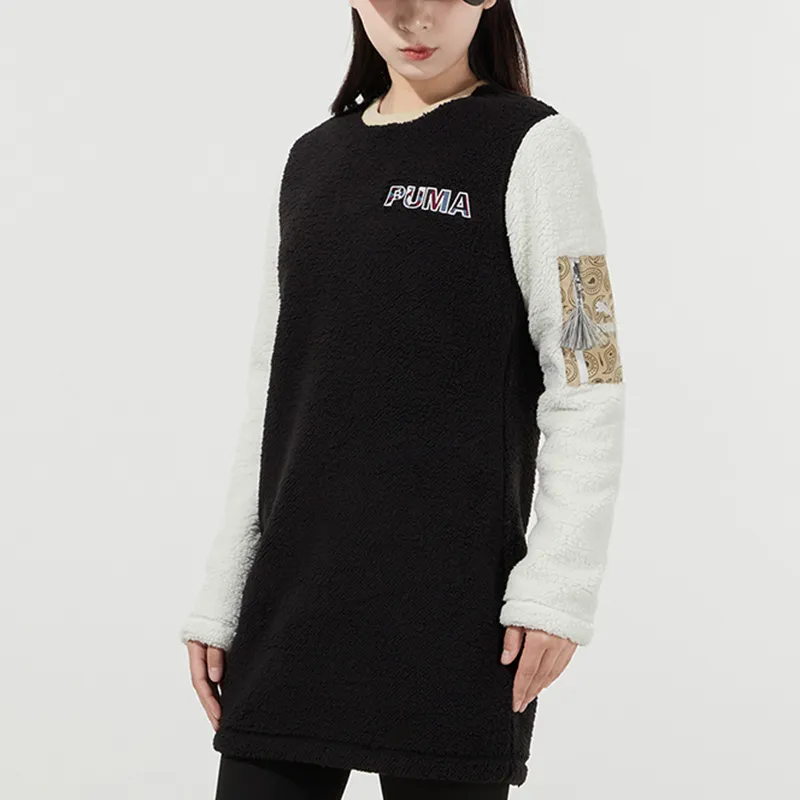PUMA Long Sleeved Dresses Women's Black-3