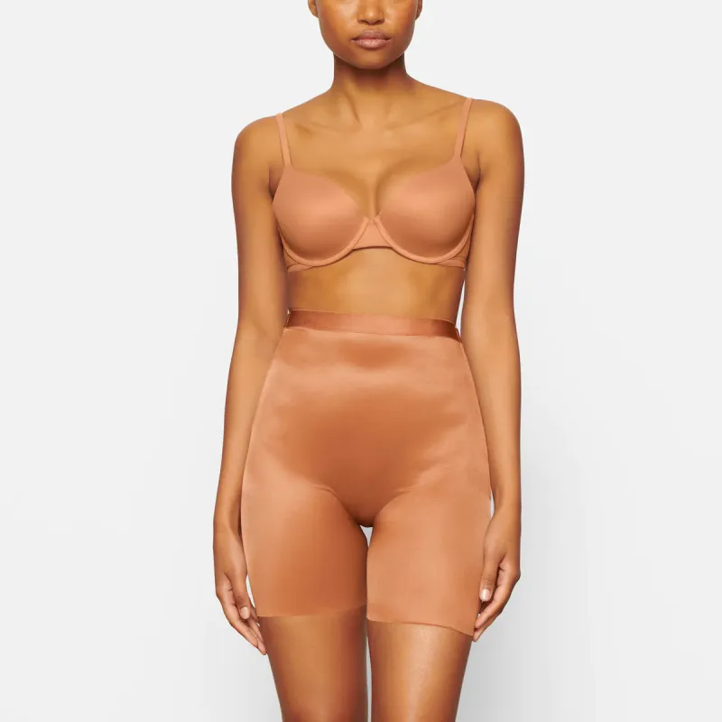 SKIMS BARELY THERE LOW-BACK SHORT Casual Shorts Women's Bronze/Orange-1
