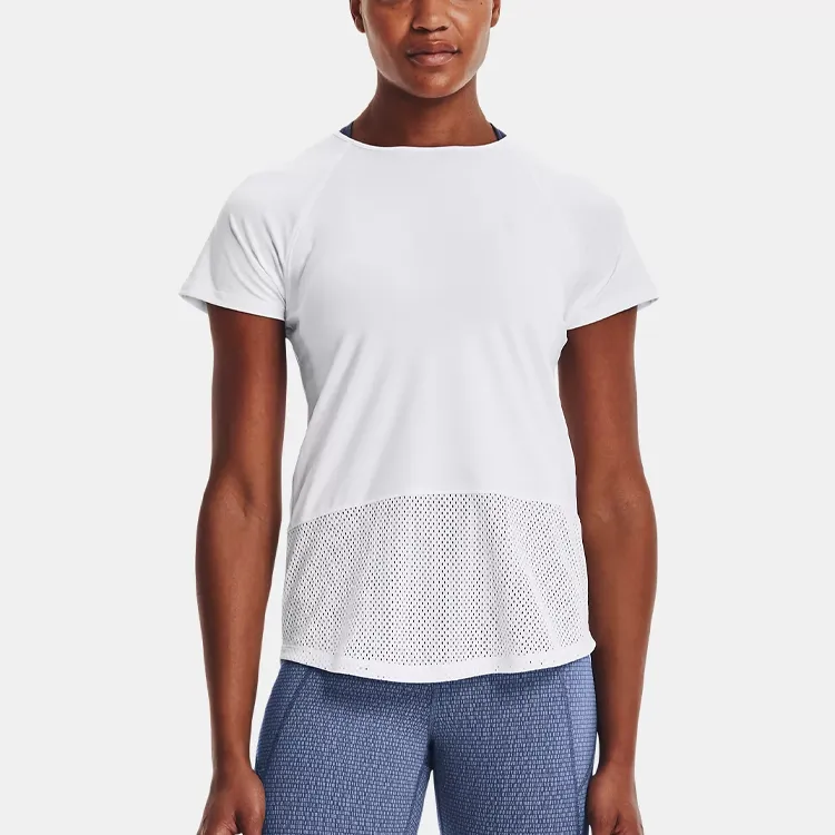 Under Armour BreatheBreathelu Raglan Sleeve T Shirt Women's White-3