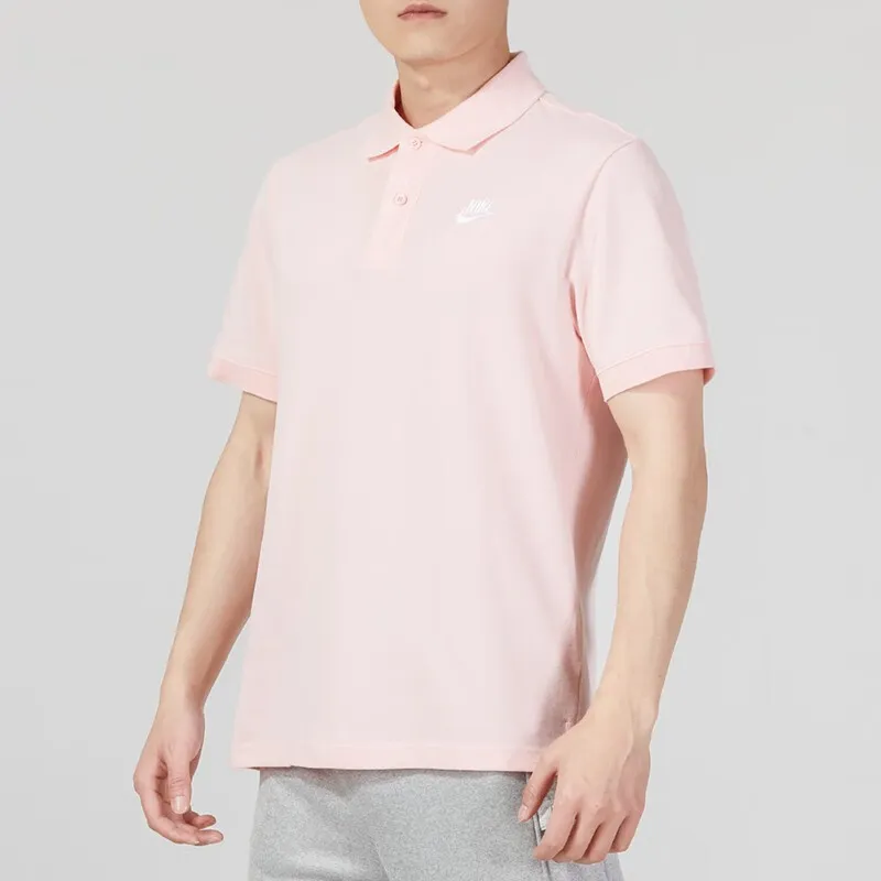 Nike Polo Shirts Men Pink-2