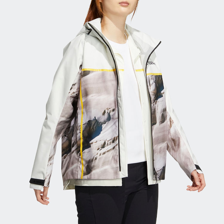 National Geographic x Adidas Windbreaker Jackets Women s Jade White