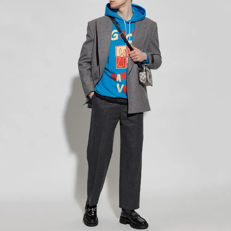 GUCCI Cotton Jersey Hooded Sweatshirt-1