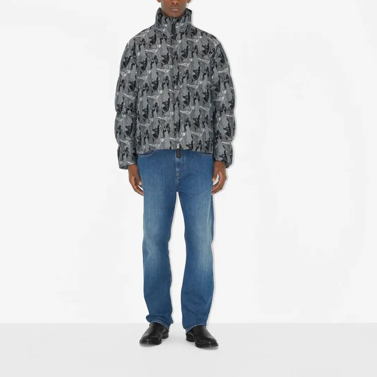 Burberry Graphic-Printed Quilted Gilet-1