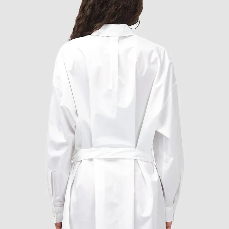 MM6 Maison Margiela Long Sleeved Dresses Women's White-4