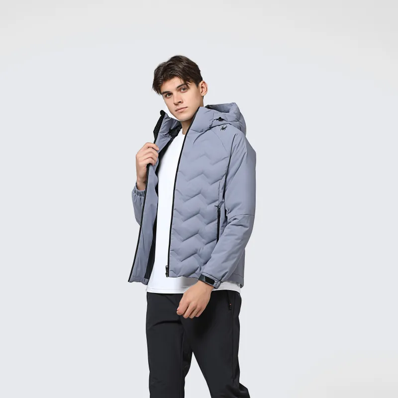 SPYDER Solid Color Hooded Down Jacket Men's-4