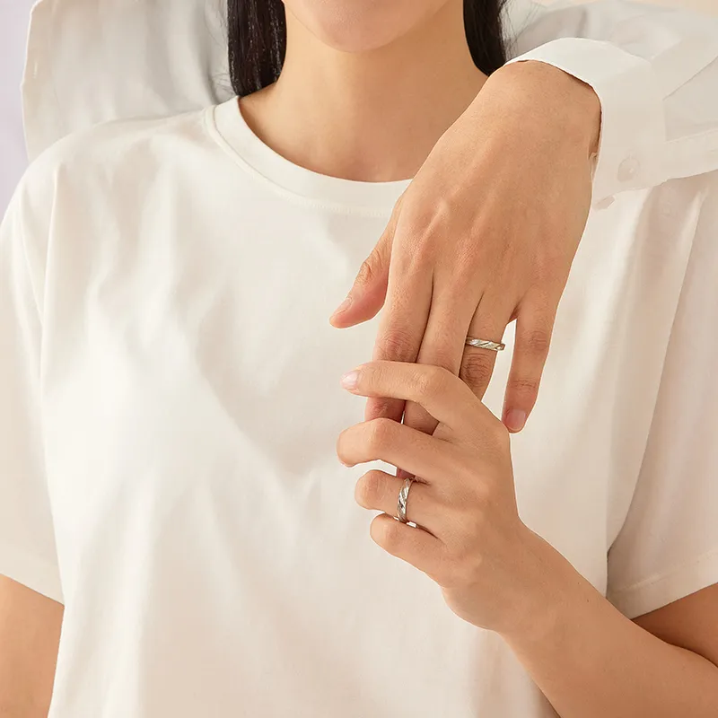 KADER S925 Silver Rings Unisex Silver White-3