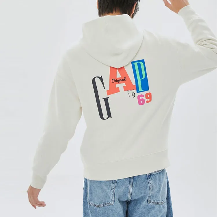 GAP Sweatshirts Unisex Gray White-2