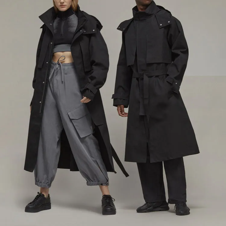 Y 3 Trench Coats Unisex Black-1