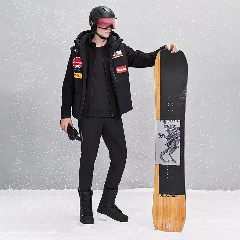 DESCENTE Ski Style Letter Hooded Thickened Puffer Jacket Men's-4