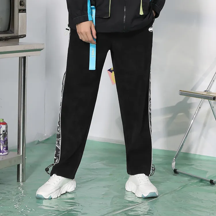 GENANX Casual Pants Unisex Black-2