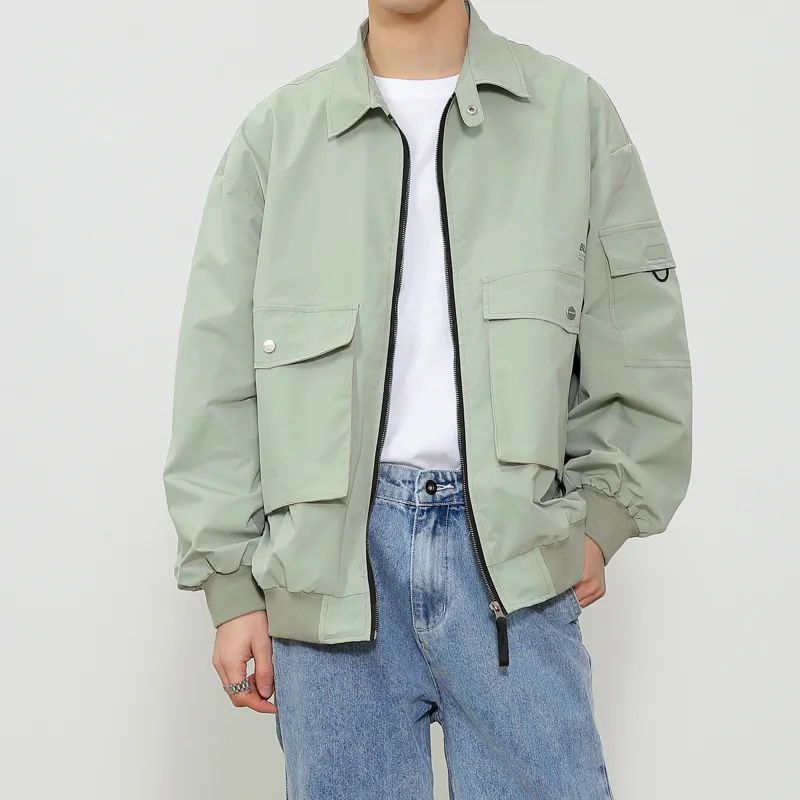 BLUELANDINC Jackets Women's Pea Green Gray-4