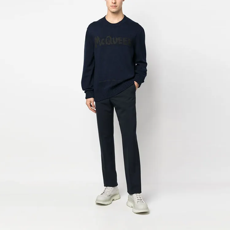 Alexander McQueen Graffiti Logo Intarsia Jumper-1